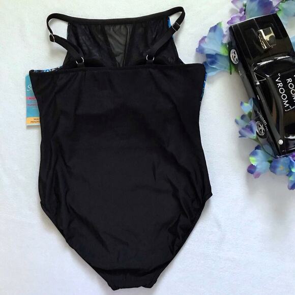 Swim Solutions NWT Tummy Control One Piece Swimwear Women 12 - Picture 5 of 12
